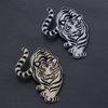Drop Oil Shawl Buckle Metal Suit Brooch Animal Brooches Pins Tiger Brooch Tiger Pendant Men Brooch