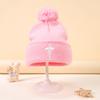 Autumn And Winter Warm Fashion Embroidered Cross Knitted Lightweight Elastic Beanie