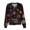 Women's Fashion Short Coat Casual Long Sleeve Printed Single Breasted Plush Top