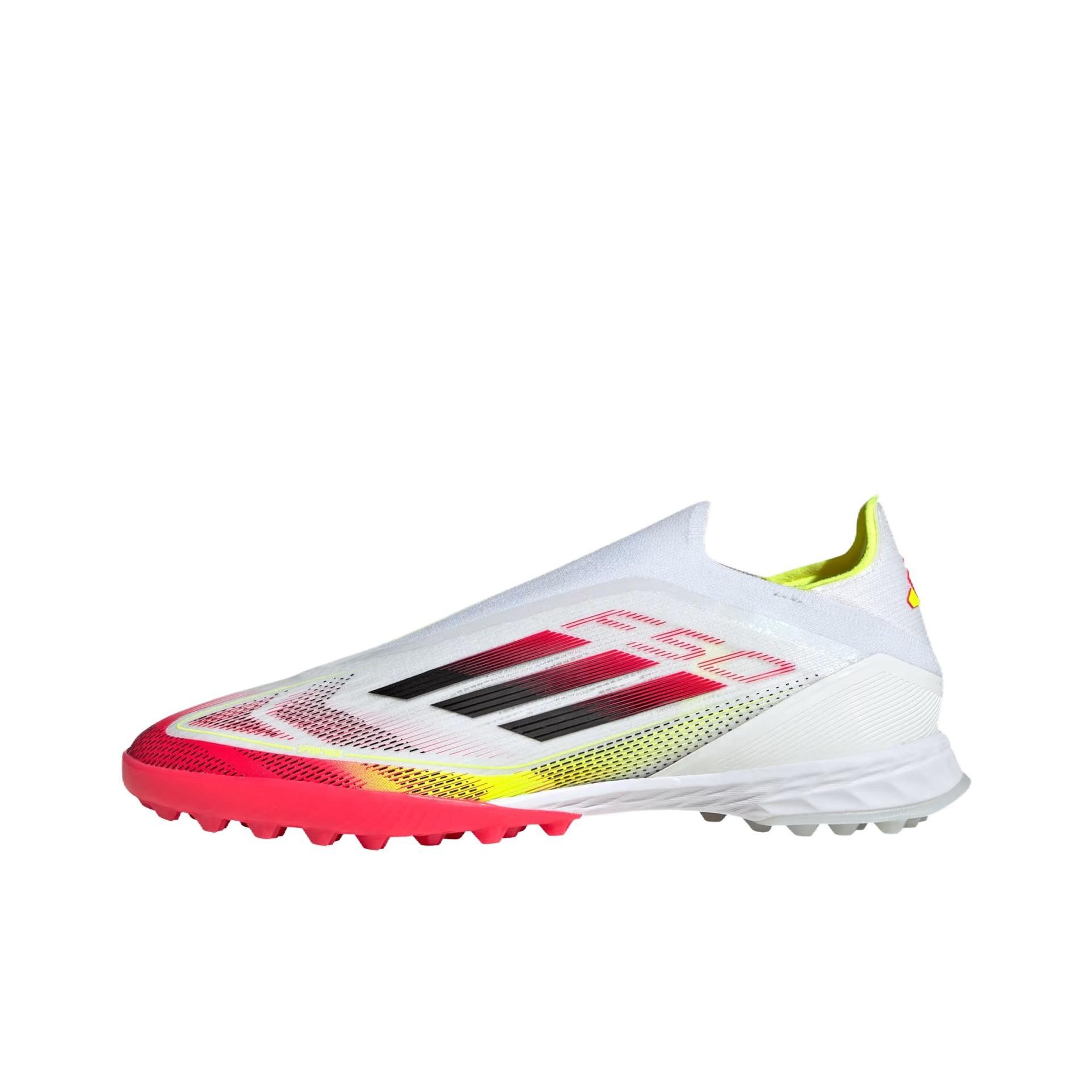 Adidas F50 Pro Удобные TF (Резиновые шипы) ПУ Нескользящие Прочные Футбольные Бутсы Унисекс Футбольные Бутсы Белые Красные JP7204 42⅔