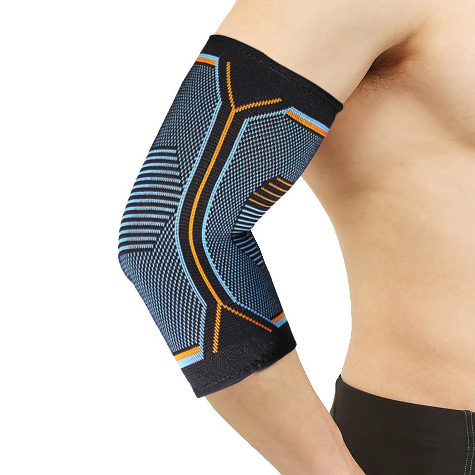 

Gobygo Sports Knit Elbow Support Three-Dimensional Compression Weightlifting Elbow Support Elbow Pain Relief Tennis Golf Unisex S
