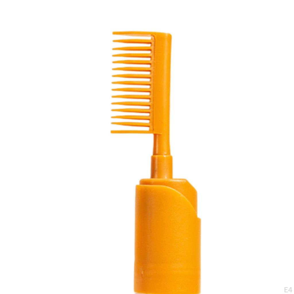 2 Bottles Comb Hair Oil Brush Dye Bottle for Dyeing Permanent Hairdressing Tool