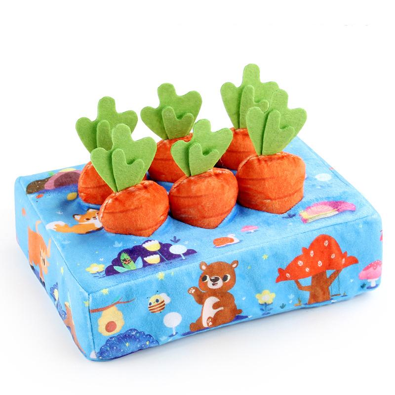 Early Education Plush Carrot Toy Baby Soft Cloth Book Kids Developing Games For Boys Girls Babies Craft Educational Sensory Toys