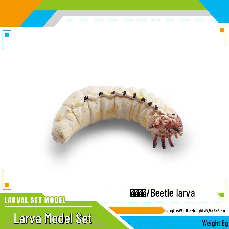 Insect Simulation Larva Model: Children's Cognitive Moth, Jade Belt Swallowtail, Beetle Larva Ornament