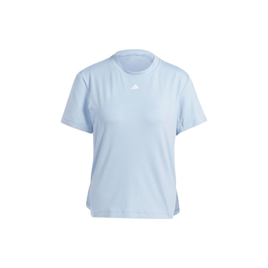 Adidas Versatile Tee Quick-Dry Fitness Short Sleeve T-Shirt Women Tops Light-Blue IL1366
