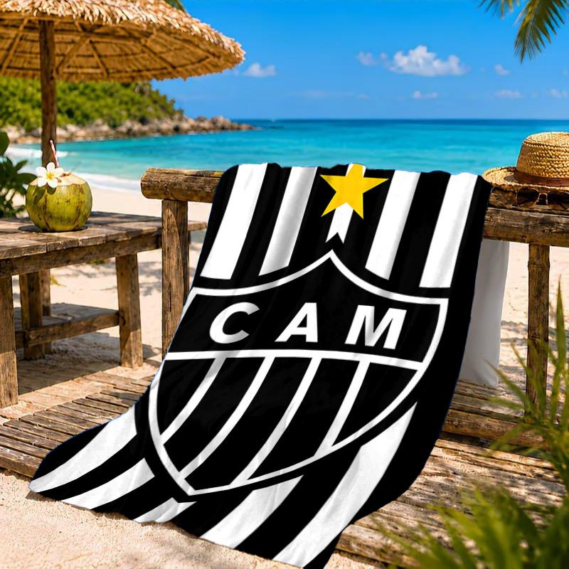 Black And White Stripes With Star Microfiber Beach Towel, Soft And Absorbent, Quick-Dry, Ideal for Summer Travel, Beach Essential, Swimming Pool
