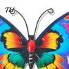 Colorful Iron Wall Sculptures Metal Butterfly Decorations, Art Sculpture Hanging Decor, Outdoor Indoor Decor for Living Room Bedroom Garden