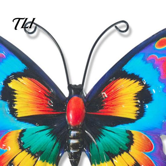 Colorful Iron Wall Sculptures Metal Butterfly Decorations, Art Sculpture Hanging Decor, Outdoor Indoor Decor for Living Room Bedroom Garden