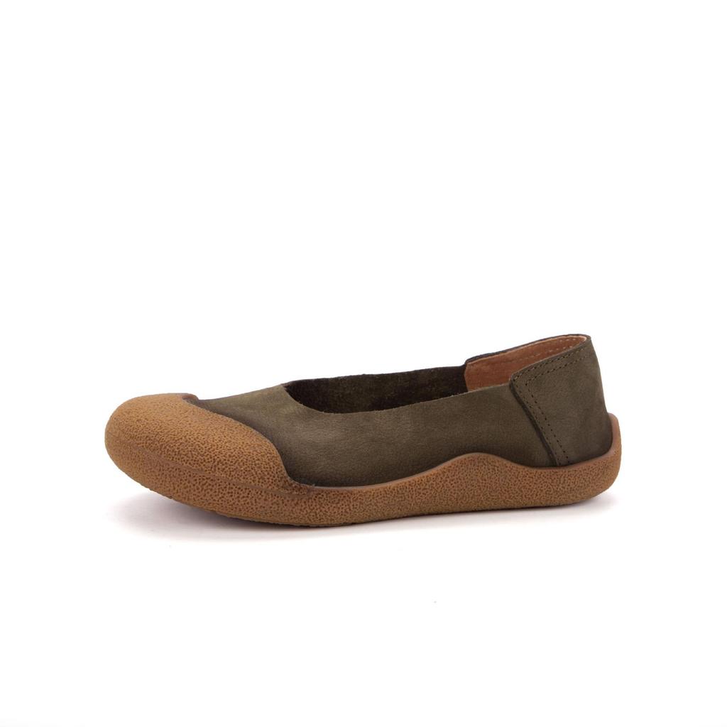 Johnature Mocasini Versatili din Piele Naturală Retro Culoare Solidă cu Talpă Moale Piele Moale de Vacă Pantofi de Damă Slip-on