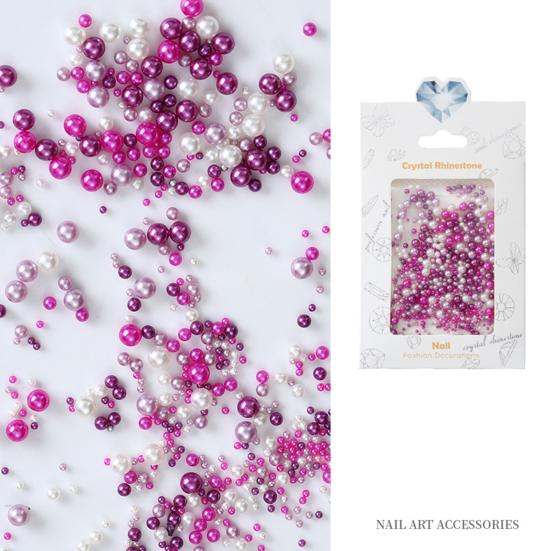 1 Beutel Breite Anwendung ABS Zarte Glänzende Imitationsperlen Dekoration Handy Nagelkunst Schmuck Nageldekoration