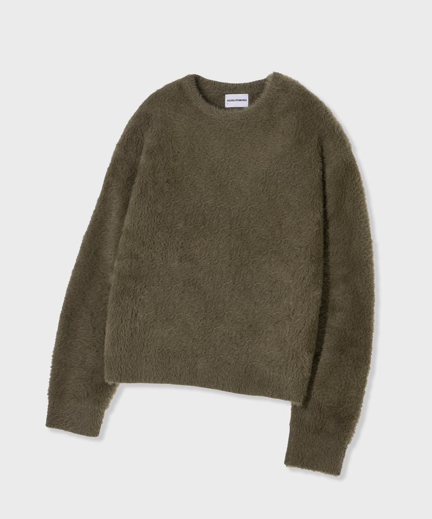 GLW Hairy Crop Knit Khaki