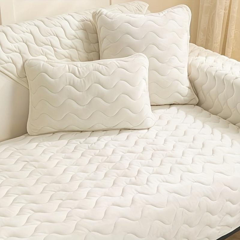 Роскошные короткие плюшевые нескользящие чехлы для диванов — фото 7