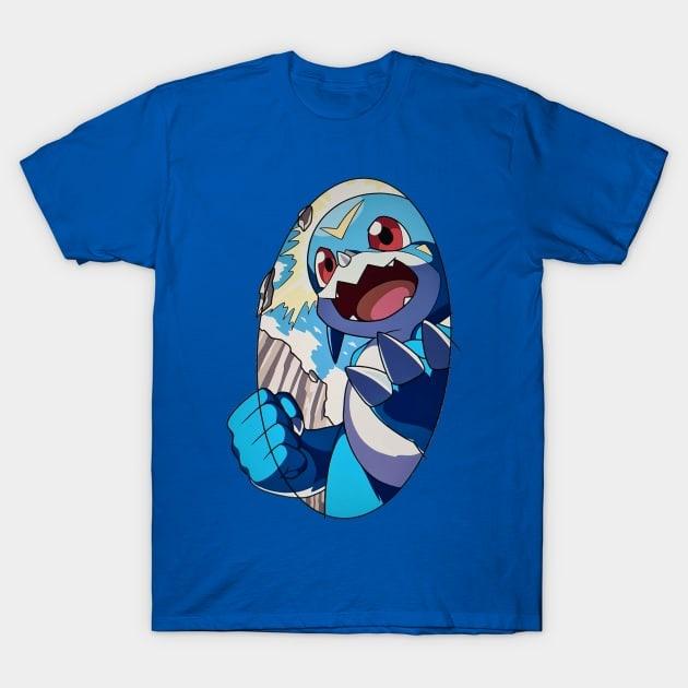 

2026 New Unisex Women Dinosaurs Digital World Cotton Round Neck T Shirt Digimon Anime Tops Novelty Parentchild Tee Shirt Soft Tops S