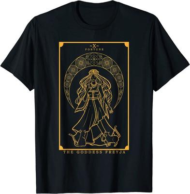 Norse Goddess Freyja Tarot Card Freya Pagan Witch Cat Unisex T-Shirt