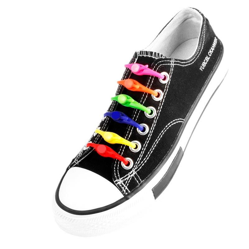 Silicone No-Tie Shoelaces with Free Shipping - 10Y A1P60 Lazy Buckle