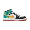 Air Jordan 1 Mid SE PS Drip Kinder-Sneaker Schwarz Team-Orange Kumquat DJ6562-038