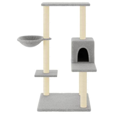 Cat Tree with Sisal Scratching Posts Light Grey 95 Cm
