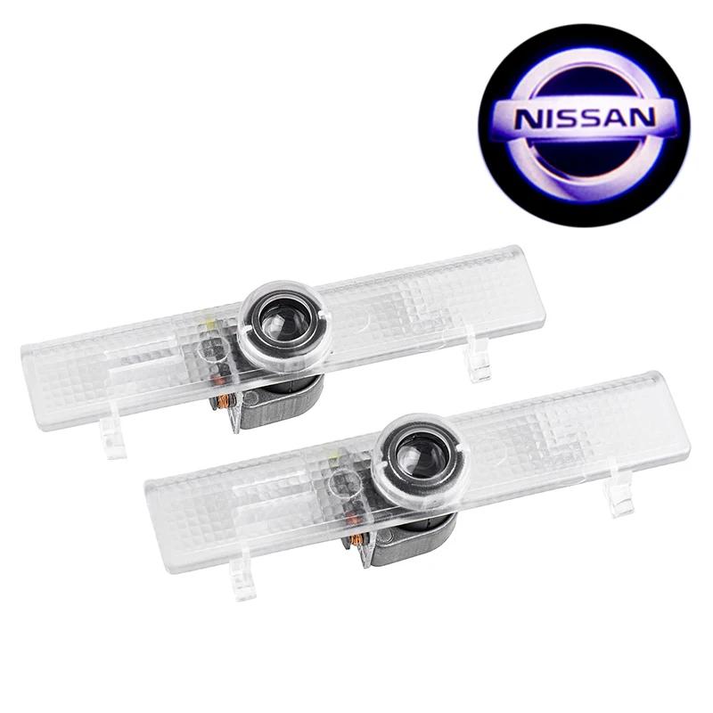 2PCS Car Door Welcome Lights Ghost Shadow Courtesy Lamps for Nissan Terra Altima Teana Amadar Navara Maxima Pathfinder Quest
