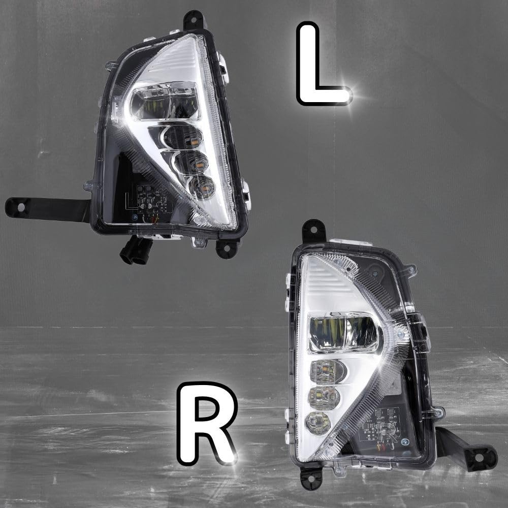 Front Fog Lamp Kit for Toyota Prius Early with Daytime Running Lights and Right One+lifestyle (2015 ZVW50, ZVW51, ZVW55, Model) (Left Set)