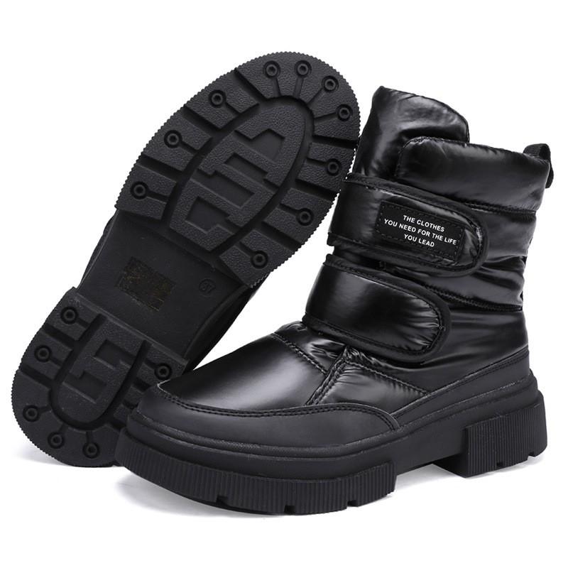 Womens Winter Snow Boots With Wool-Lined Thick Sole Waterproof Anti-Slip Casual Mid-Calf