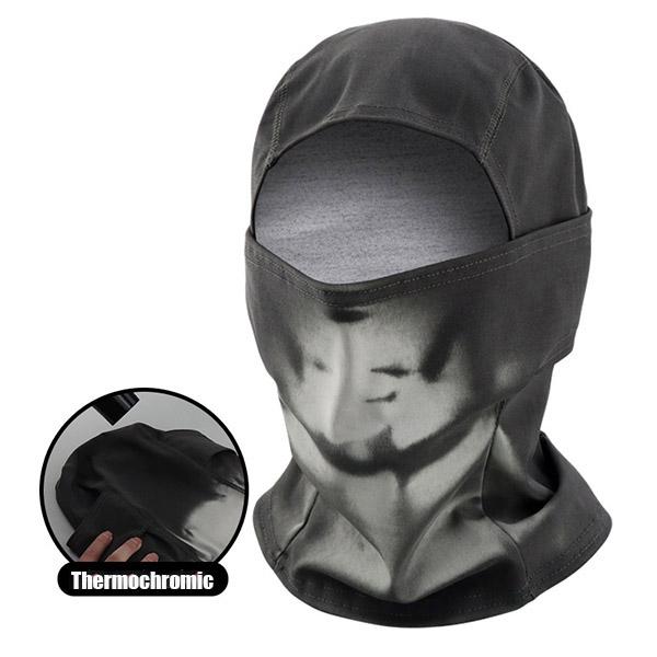 

Термочутлива, активована диханням, змінююча колір, капюшон, вулична маска для обличчя для їзди на велосипеді, модний капюшон градієнтного кольору, термочутлива маска для обличчя сірий