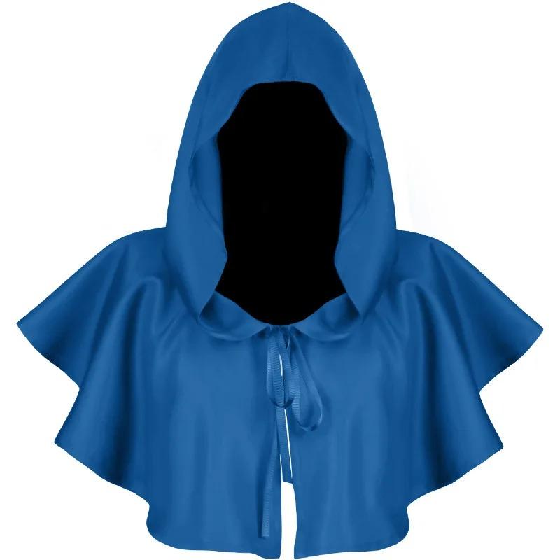 Witch Wizard Fancy Punk Cloak Gothic Cosplay Halloween Costume Adult Hooded Vampire Devil Capes Unisex Props Party Dress Up