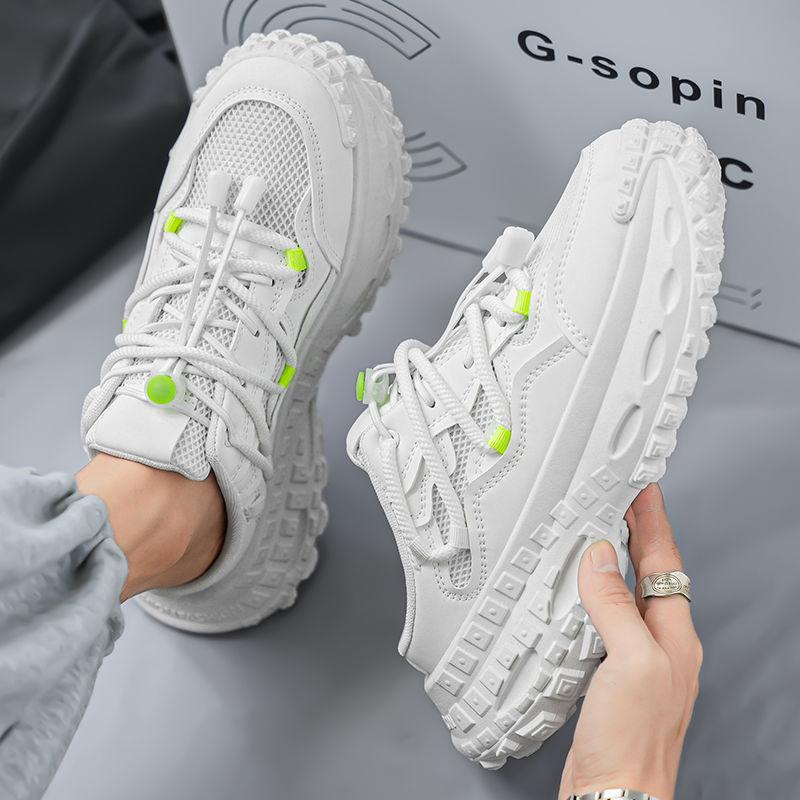 

Маленькие белые папины туфли мужские осенние дышащие ленивые повседневные туфли мужские спортивные однопедальные без каблука полутапочки Baotou 39