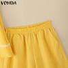 VONDA Summer Outfits Women Sets Sleeveless Tank Tops and Shorts Suits
