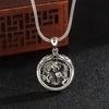 Vintage Men'S Dragon Ring Pendant Necklace Trendy Men'S Copper Electroplated Thick Rhodium Imitation Thai Silver Jewelry
