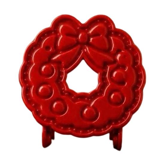 Festive Pastry Molds Christmas Hand Press Pie Mold, Plastic Dough Baking Gifts for Enthusiasts Neatly Cut Cookie Cutters DIY Holiday Treats