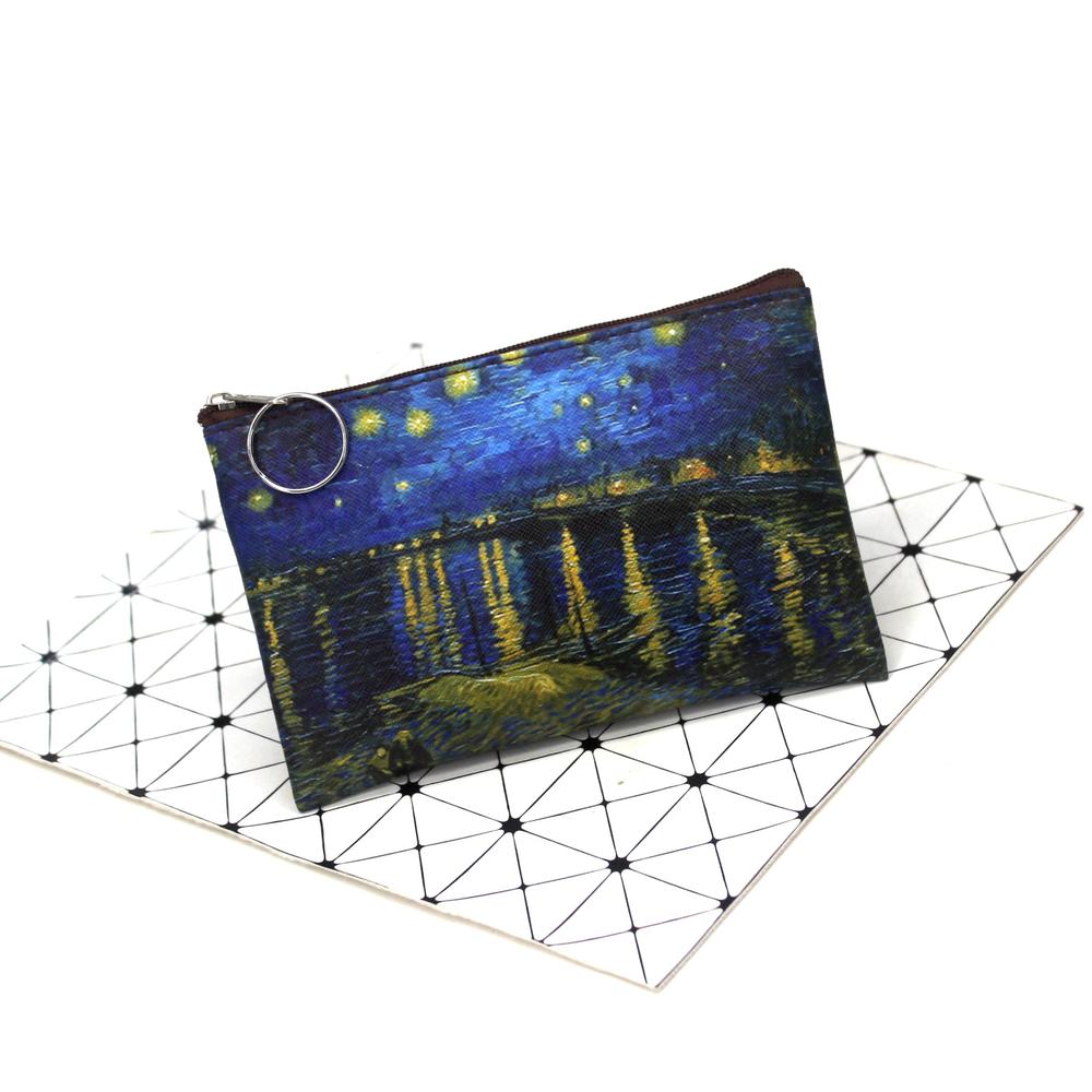 Vintage Women Printing Coin Purses Girl Hasp Zero Wallet Ladies Clutch Change Purse Female Mini Money Bag PU Leather Wallet
