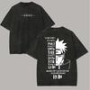 Washed TShirt Gojo Satoru Anime Jujutsu Kaisen Harajuku Cotton Retro Men Streetwear Women Short Sleeves  New Cotton