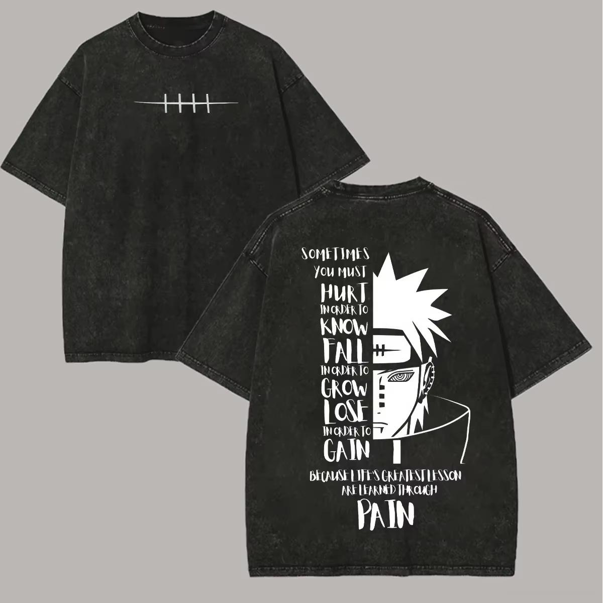 

Washed TShirt Gojo Satoru Anime Jujutsu Kaisen Harajuku Cotton Retro Men Streetwear Women Short Sleeves New cotton M