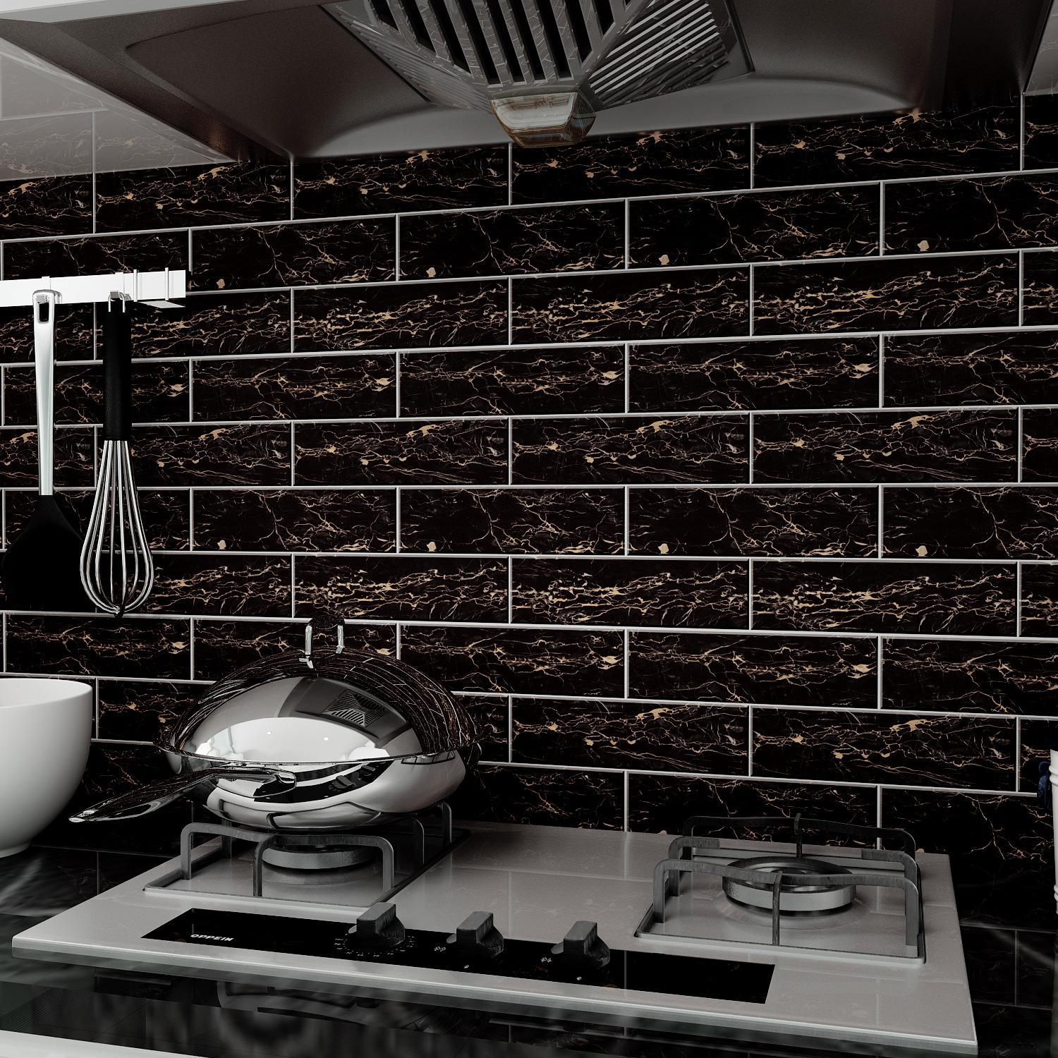 

5 шт. Водонепроникні кухонні плиткові наклейки Вінтажна текстура цегли Наклейки для ванної кімнати Самоклеючі маслостійкі шпалери 30X30cmX5Pcs