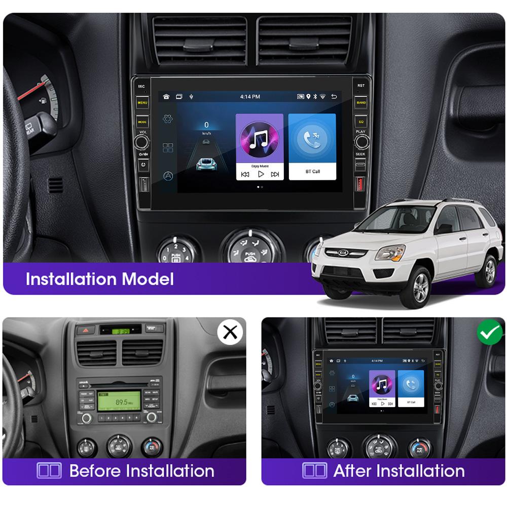 8 Inch Android Car Radio For KIA Sportage 2007-2011 With Button Knob Car Multimedia Player GPS Navigation WIFI 2Din Stereo 1+32GB