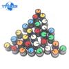 30pcs/6color WH148 Potentiometer Knob Cap(copper Core) 15x15MM 6mm Hole AG3 Yellow Orange Blue White Red Green 6color*5PCS=30PCS