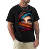 Arabian Woman with Beautiful Eyes and Colorful Veil TShirt Summer Tops Cotton Graphic Tees Black Tshirts for Men