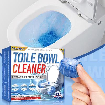 Potente Limpiador de Inodoros para Desincrustar Desodorizar Larga Duración Tableta Efervescente Desodorante para Inodoro para Baño del Hogar Paquete de 12/24