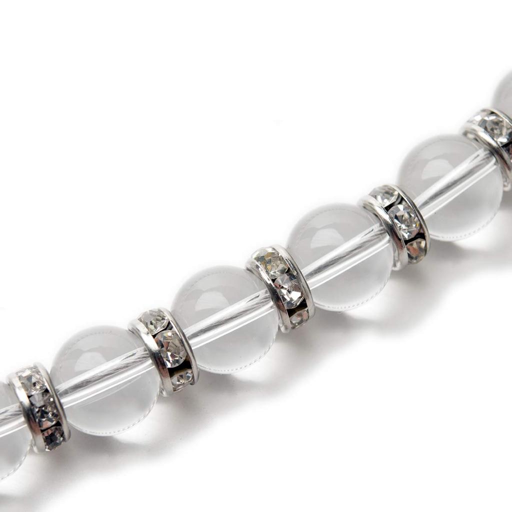 Floating Silver Dragon Crystal Natural Stone Crystal Power 553 [Seki-Kira] Pendant, Necklace, 50cm, Men's, Stone,