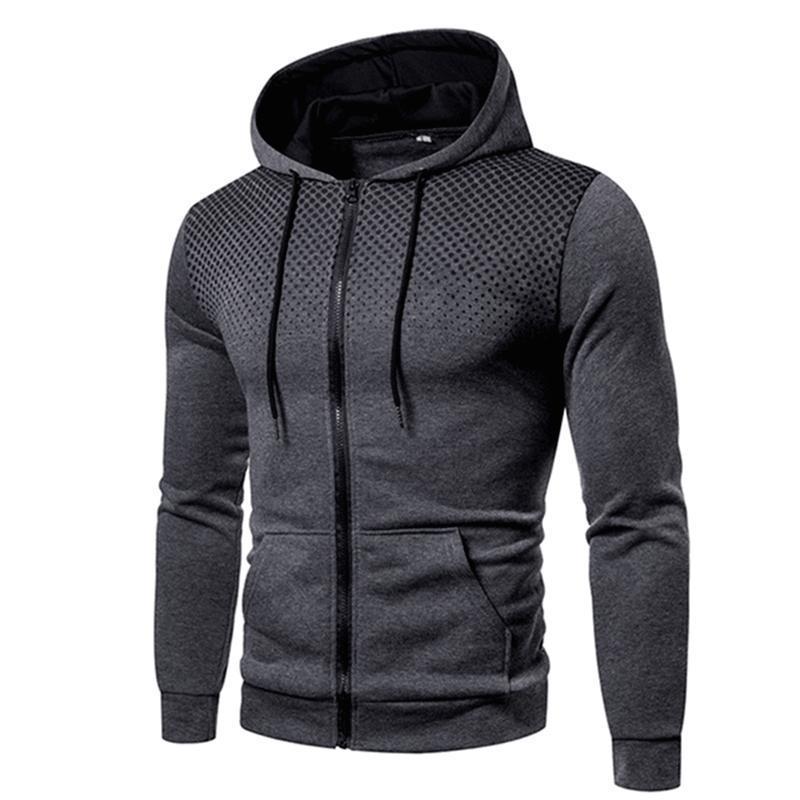 

Winter New Men s Fashion Casual Cardigan Hoodie Youth Men s Outerwear XXXL серый