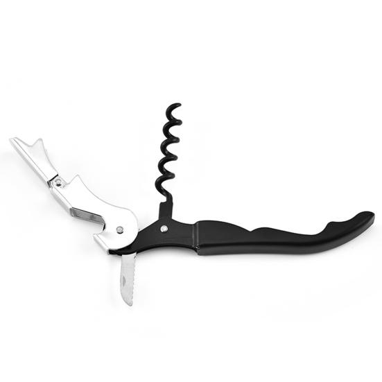 Bottle Opener Multi-Functional Non-slip Handle Labor-Saving Stainless Steel 2 in 1 Handheld Bottle Lid Remover Corkscrew Kitchen Tool
