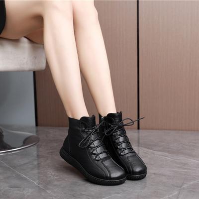2025 New Women's Cotton Shoes Short Boots Women's Wide Feet Mother Shoes the Elderly Cotton Shoes Winter Velvet Cotton Shoes Women