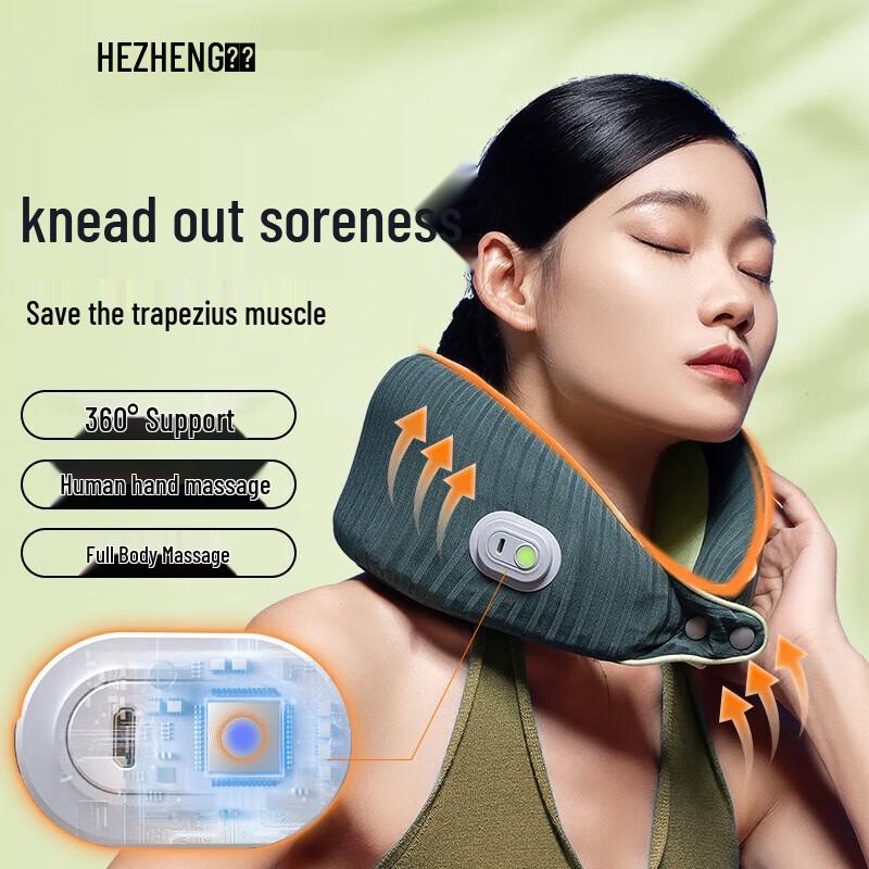 Portable U-Shaped Neck Massager Pillow CN Plug (adapter Included)