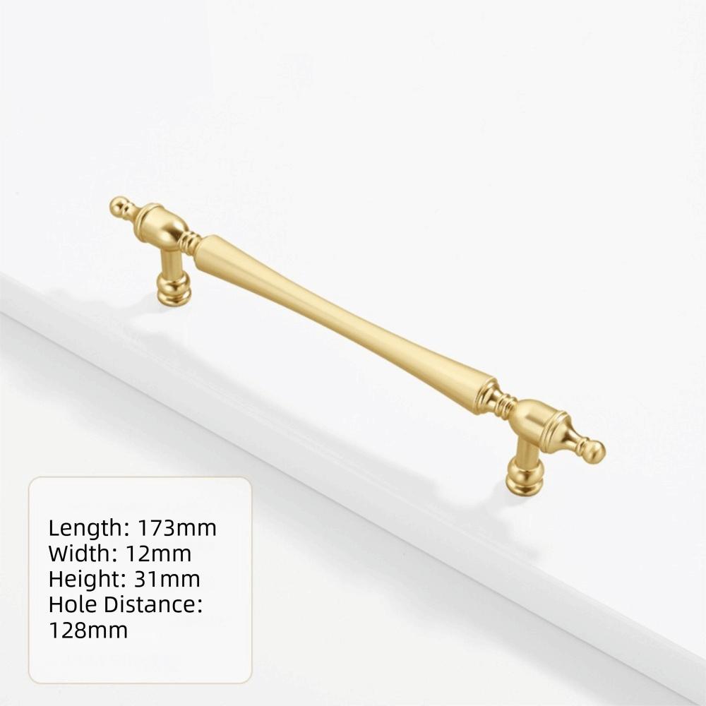 Luxury Zinc Alloy Cabinet Door Handle Long Handle Golden Finish Vintage Cabinet Pull Drawer Knob Wardrobe Door