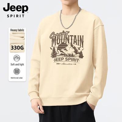 JEEP SPIRIT Men's Printed Crewneck Sweatshirt