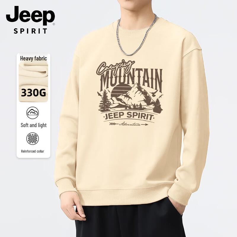 JEEP SPIRIT Men's Printed Crewneck Sweatshirt