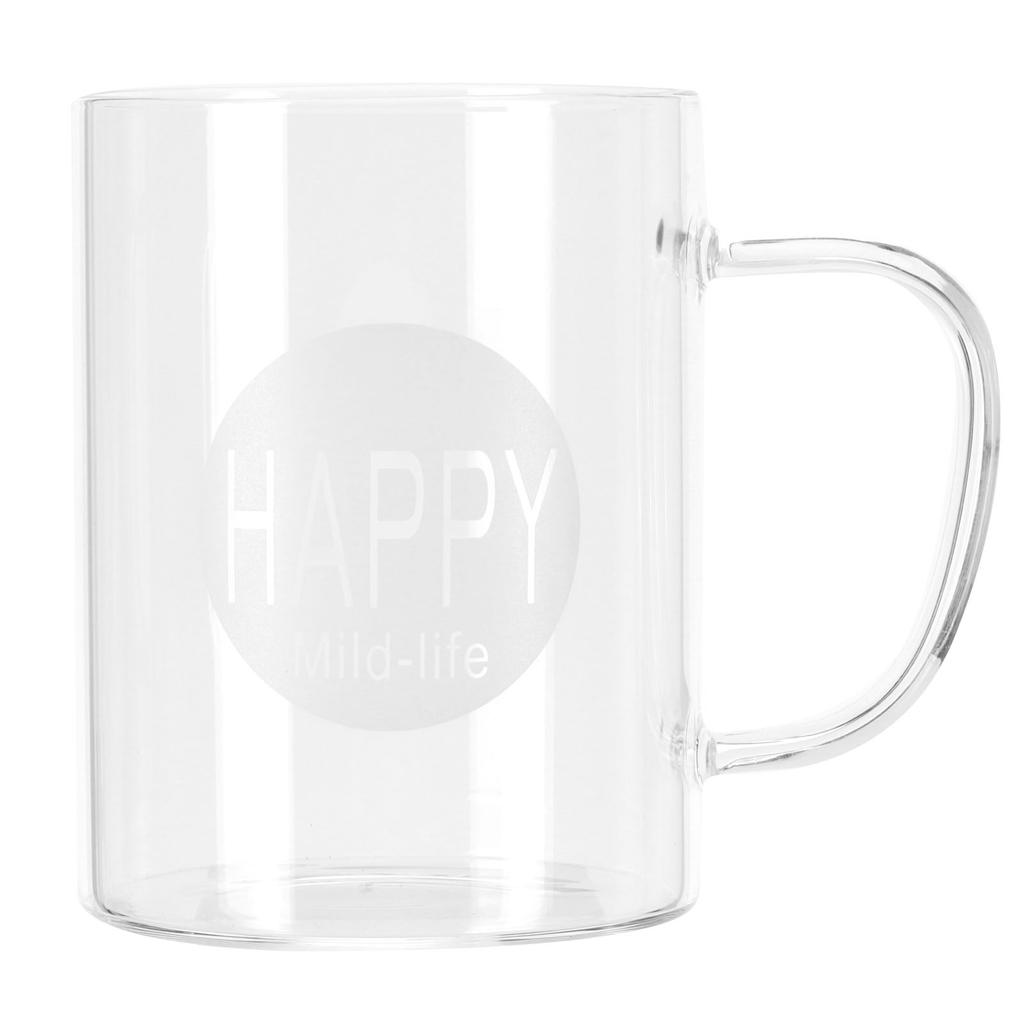 350ml Coffee Cup Transparent High Borosilicate Glass Mug with Handle for Milk Tea Beverage