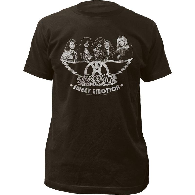 Aerosmith Sweet Emotion Unisex T-shirt Music Classic Concert Rock Band Tee Black S