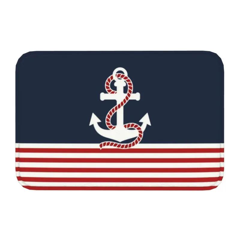 Tapis de porte d entrée de bateau nautique, bienvenue à bord, antidérapant, absorbant, pour l extérieur, pour salon, entrée 40cm x 60cm