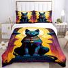 3pcs Egyptian Cat Statue Duvet Cover Set -Includes 1 Duvet Cover and 2 Pillowcases, No Quilt Core, All-Season Home Decor  yy251111094